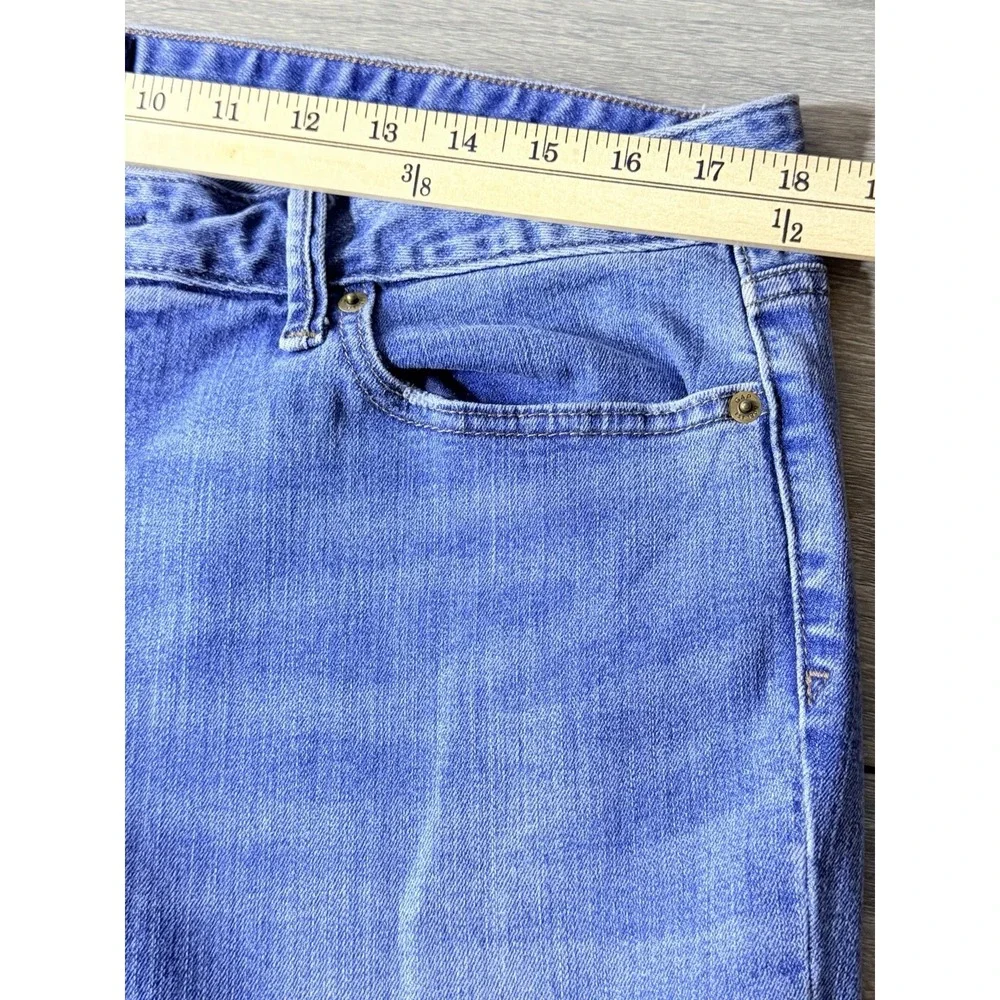Gap Long & Lean Jeans Womens 32 Long Bootcut Medium Wash Stretch Denim 32x34